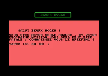 Beurk Roger (F) (1985) [Hebdogiciel] (Hack) screen shot title